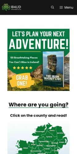 Anteprima del sito Ireland Before You Die, media di Stati Uniti per articoli sponsorizzati