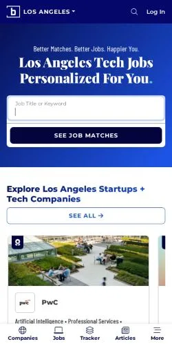 Forhåndsvisning av nettstedet Built In Los Angeles, medium fra USA for sponsede artikler