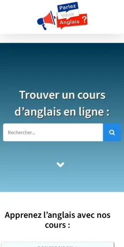 Anteprima del sito Parlez Vous Anglais, media di Francia per articoli sponsorizzati