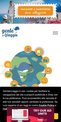 Anteprima del sito Gente in Viaggio, media di Italia per articoli sponsorizzati