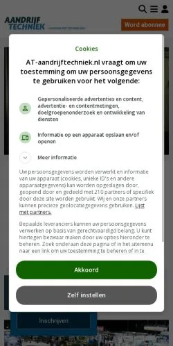 Podgląd witryny AT-Aandrijftechniek, medium z kraju Holandia do artykułów sponsorowanych