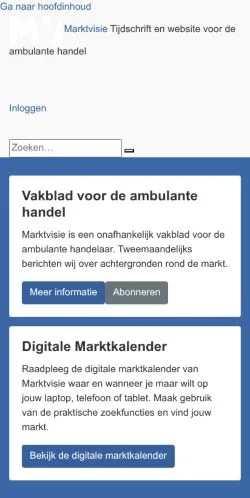 Anteprima del sito Marktvisie, media di Paesi Bassi per articoli sponsorizzati