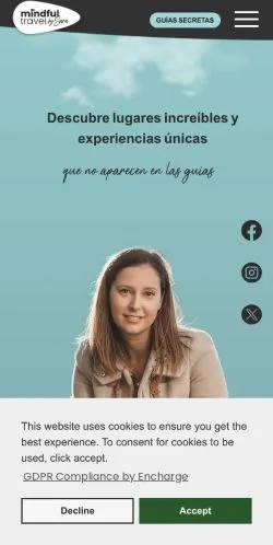 Anteprima del sito Mindful Travel By Sara, media di Spagna per articoli sponsorizzati