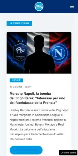 Podgląd witryny Spazio Napoli, medium z kraju Włochy do artykułów sponsorowanych