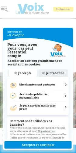 Anteprima del sito La Voix de la Haute-Marne, media di Francia per articoli sponsorizzati