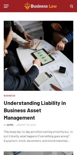 Podgląd witryny The Business Laws, medium z kraju Stany Zjednoczone do artykułów sponsorowanych