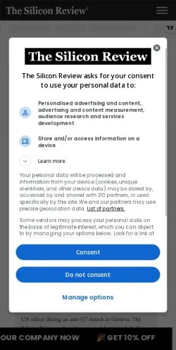 Anteprima del sito The Silicon Review, media di Stati Uniti per articoli sponsorizzati