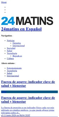 Vista previa del sitio 24matins, medio de España para artículos patrocinados