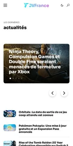 Anteprima del sito JVFrance, media di Francia per articoli sponsorizzati