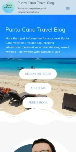 Anteprima del sito Punta Cana Travel Blog, media di Stati Uniti per articoli sponsorizzati