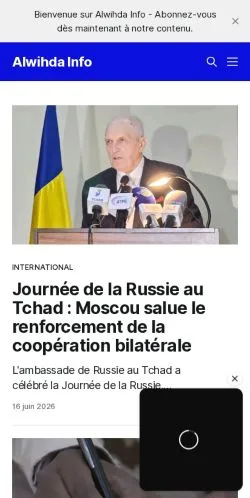 Anteprima del sito Alwihda Info, media di Francia per articoli sponsorizzati