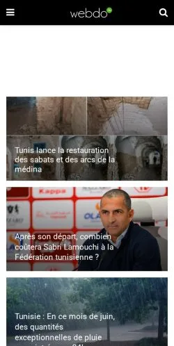 Forhåndsvisning av nettstedet Webdo, medium fra Frankrike for sponsede artikler
