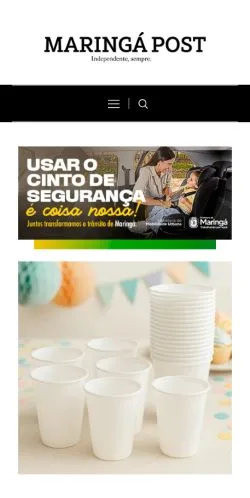 スポンサード記事向けのブラジルメディア、Maringá Postのサイトプレビュー