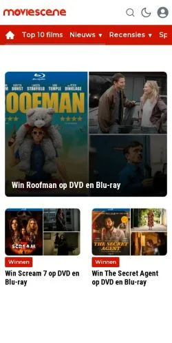 Podgląd witryny Moviescene, medium z kraju Holandia do artykułów sponsorowanych