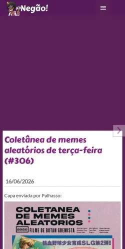Anteprima del sito Ah Negão, media di Brasile per articoli sponsorizzati