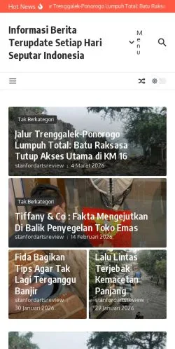 Anteprima del sito Stanford Arts Review, media di Indonesia per articoli sponsorizzati