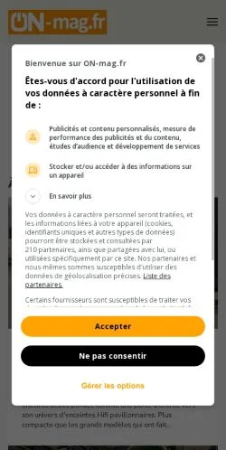 Anteprima del sito ON-mag, media di Francia per articoli sponsorizzati