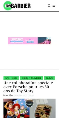 Vorschau der Website Ton Barbier, Medium aus Kanada für gesponserte Artikel