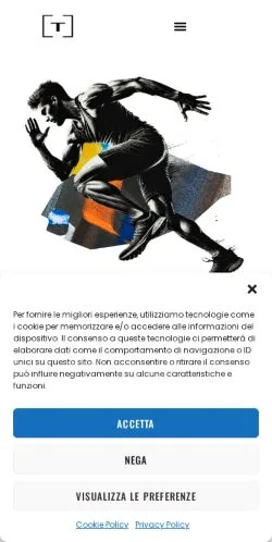 Vista previa del sitio UltraTrail, medio de Italia para artículos patrocinados
