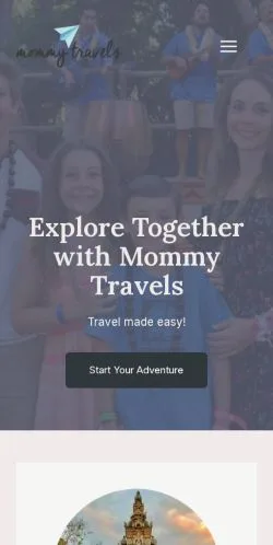 Podgląd witryny Mommy Travels, medium z kraju Stany Zjednoczone do artykułów sponsorowanych