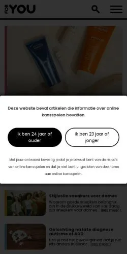 Voorbeeld van de site ForYou, medium uit Nederland voor gesponsorde artikelen