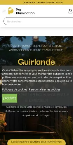 Anteprima del sito Illumination Professionnelle, media di Francia per articoli sponsorizzati