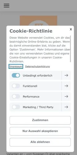 Vista previa del sitio Fit Trotz Family, medio de Alemania para artículos patrocinados