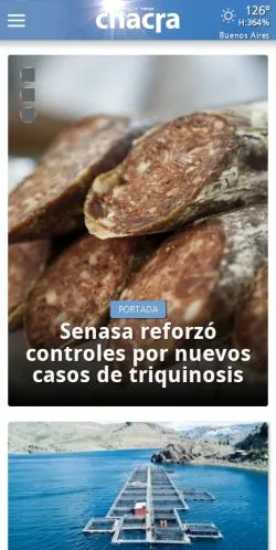Anteprima del sito Revista Chacra, media di Argentina per articoli sponsorizzati