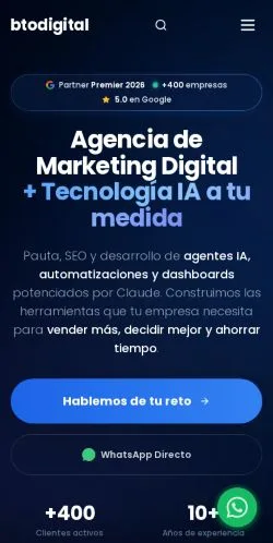 Anteprima del sito BtoDigital, media di Colombia per articoli sponsorizzati