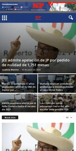 Podgląd witryny Noticias Piura 3.0, medium z kraju Hiszpania do artykułów sponsorowanych