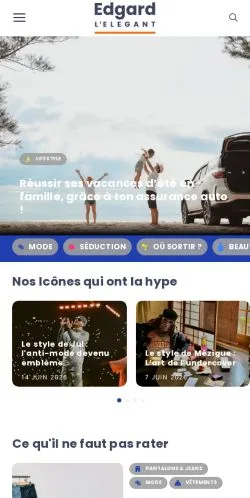 Anteprima del sito Edgard L'élégant, media di Francia per articoli sponsorizzati