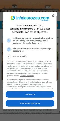 Vista previa del sitio InfoLasRozas, medio de España para artículos patrocinados