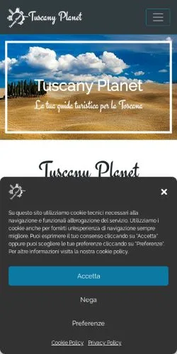 Sponsorlu makaleler için Amerika Birleşik Devletleri medyası Tuscany Planet sitesinin önizlemesi