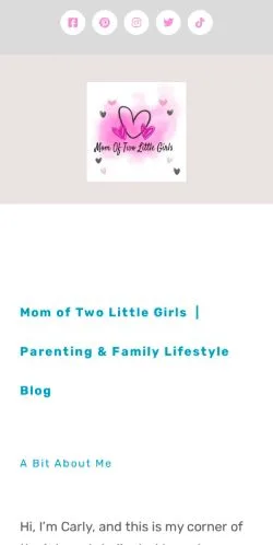Anteprima del sito Mom Of Two Little Girls, media di Regno Unito per articoli sponsorizzati