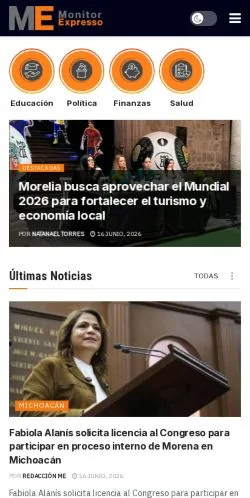 Anteprima del sito MonitorExpresso, media di Messico per articoli sponsorizzati