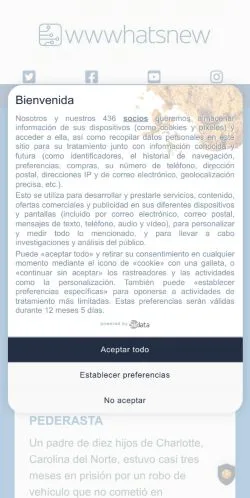 Voorbeeld van de site What's New, medium uit Spanje voor gesponsorde artikelen