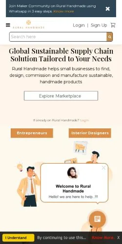 스폰서 기사용 미국 매체 Rural Handmade 사이트 미리보기