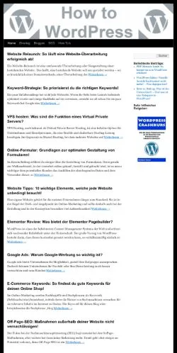Vorschau der Website How To WordPress, Medium aus Deutschland für gesponserte Artikel