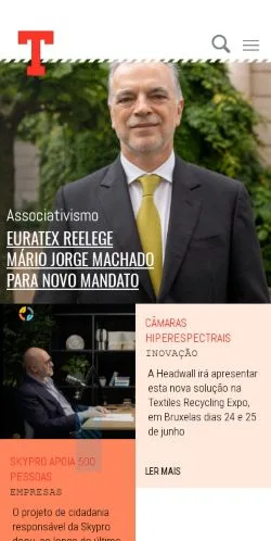 Podgląd witryny Jornal T, medium z kraju Portugalia do artykułów sponsorowanych