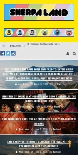 Anteprima del sito Sherpa Land, media di Stati Uniti per articoli sponsorizzati