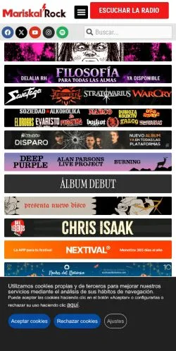 Anteprima del sito MariskalRock, media di Spagna per articoli sponsorizzati