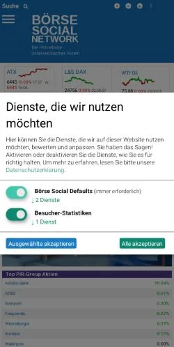 Anteprima del sito Börse Social, media di Germania per articoli sponsorizzati
