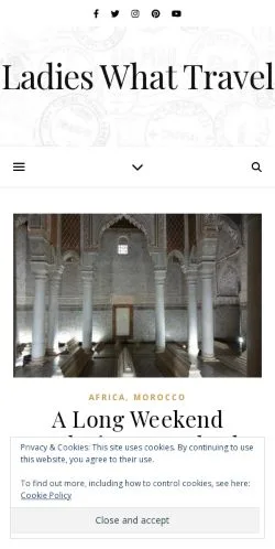 Anteprima del sito Ladies What Travel, media di Stati Uniti per articoli sponsorizzati
