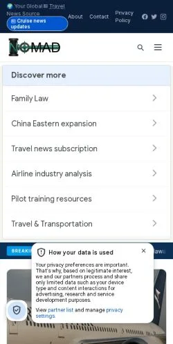 Anteprima del sito Nomad Lawyer, media di Stati Uniti per articoli sponsorizzati