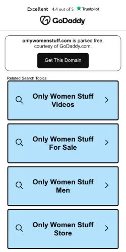 Vista previa del sitio OnlyWomenStuff, medio de Estados Unidos para artículos patrocinados