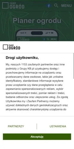 Podgląd witryny Fajny Ogród, medium z kraju Polska do artykułów sponsorowanych