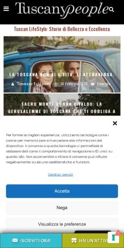 Podgląd witryny Tuscany People, medium z kraju Włochy do artykułów sponsorowanych