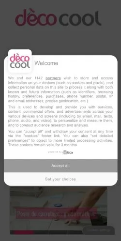 Aperçu du site Deco Cool, média de France pour articles sponsorisés