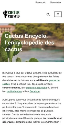 スポンサード記事向けのフランスメディア、Cactus Encycloのサイトプレビュー
