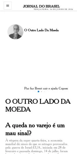 Preview of the Jornal do Brasil website, a media outlet in Brazil for sponsored articles
